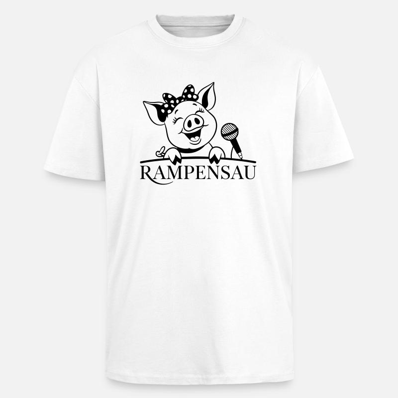 Rampensau - Oversized Heavyweight Unisex T-Shirt - Weiß