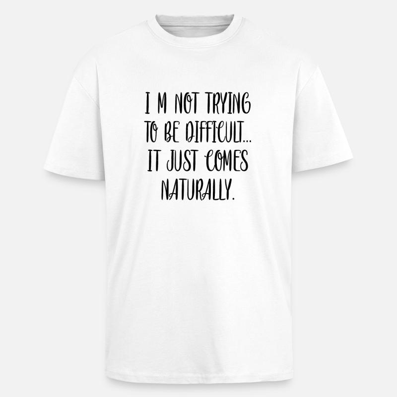 Dire le sarcasme - T-shirt unisexe oversize épais - blanc