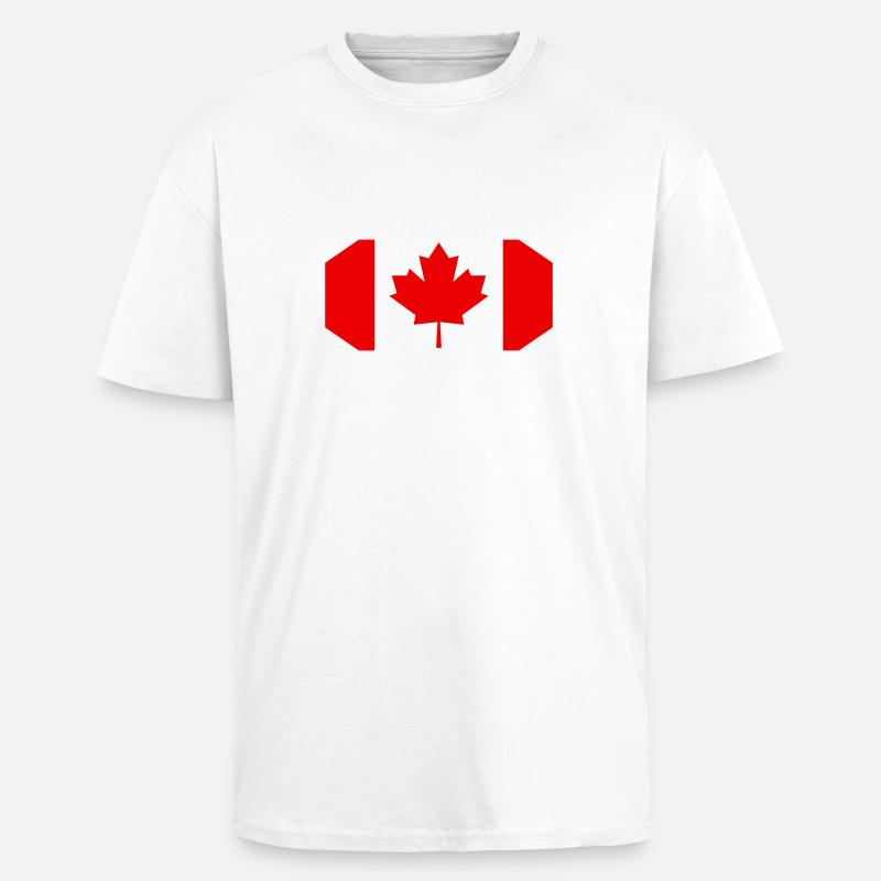 drapeau canada - T-shirt unisexe oversize épais - blanc