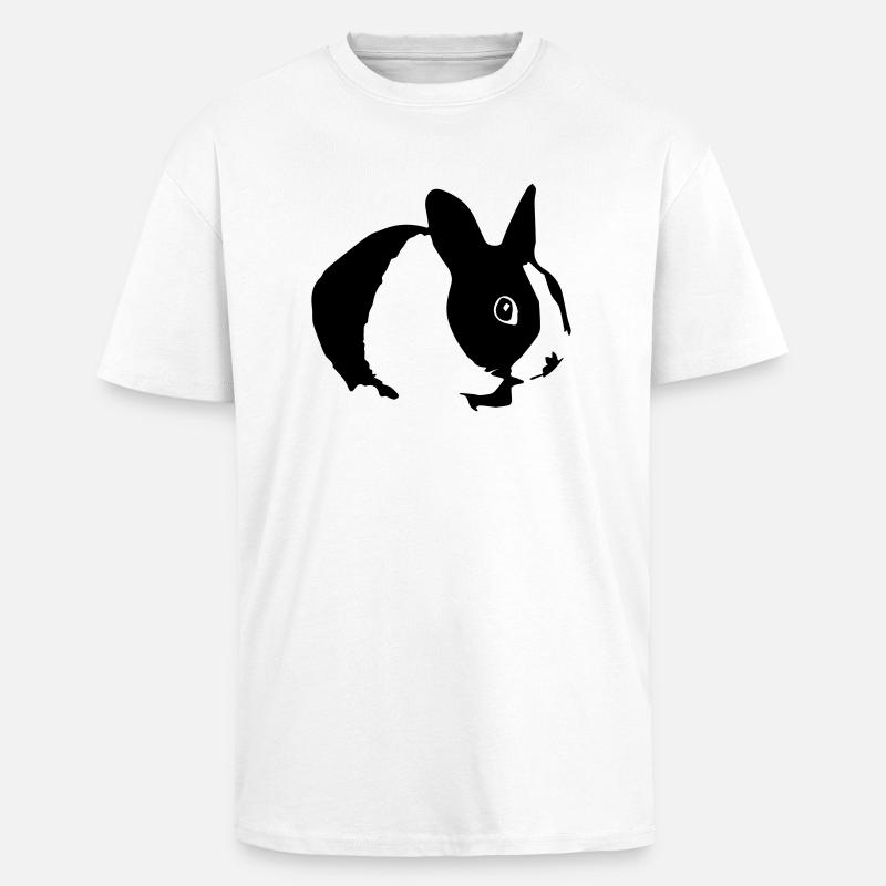 Cute Bunny Rabbit 01 - T-shirt unisexe oversize épais - blanc