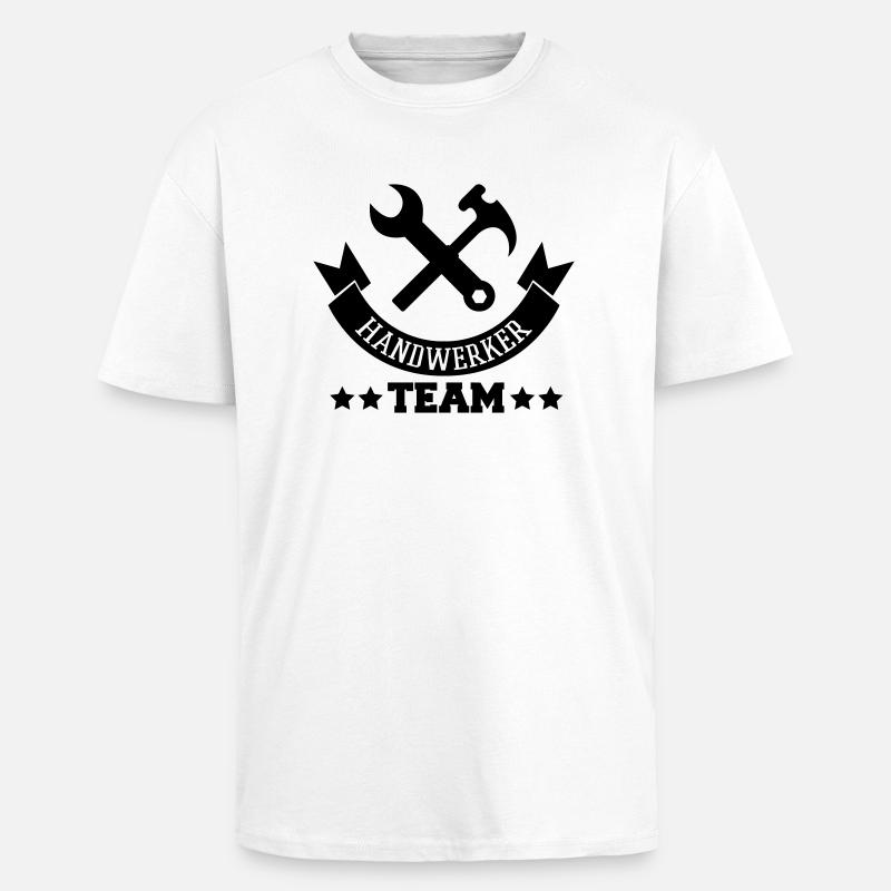 handwerker_team - T-shirt unisexe oversize épais - blanc