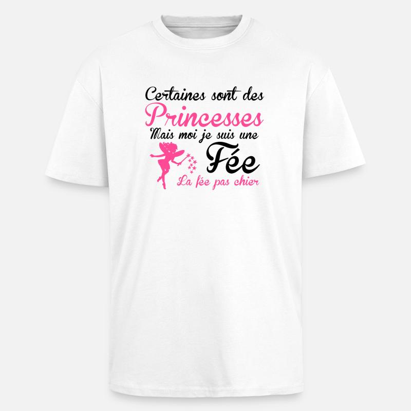 la fée pas chier - Oversized Heavyweight Unisex T-Shirt - Weiß