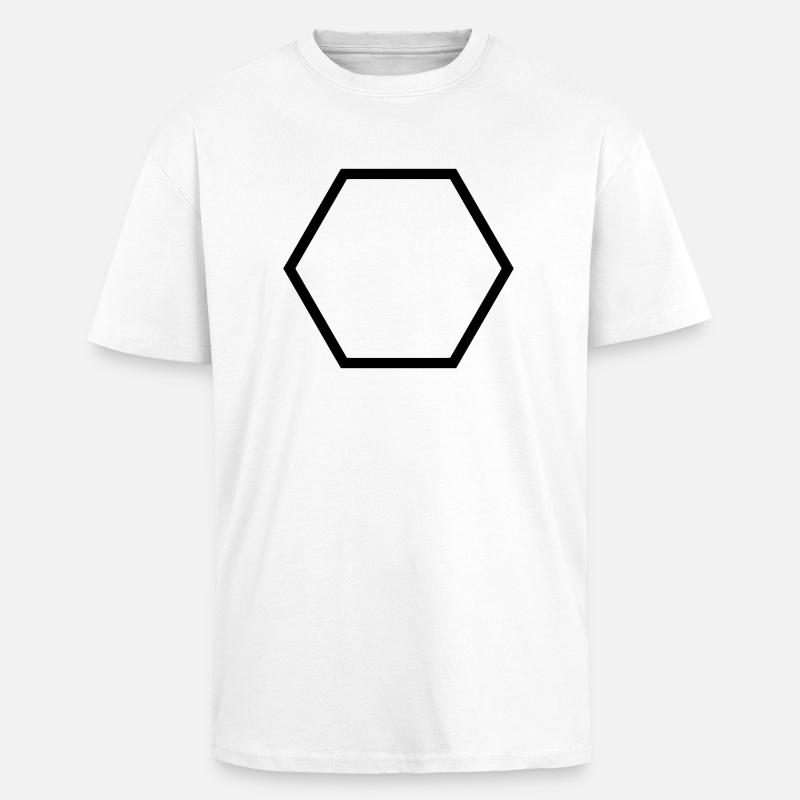 Polygon (customize) - Unisex Oversized Heavyweight T-shirt - white