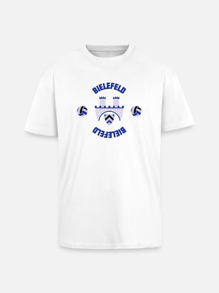 Bielefeld (ID: 001013) - Oversized Heavyweight Unisex T-Shirt - Weiß