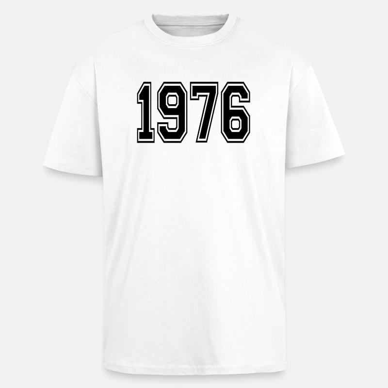 1976 - Oversized Heavyweight Unisex T-Shirt - Weiß