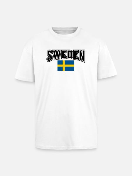 Schweden - Oversized Heavyweight Unisex T-Shirt - Weiß