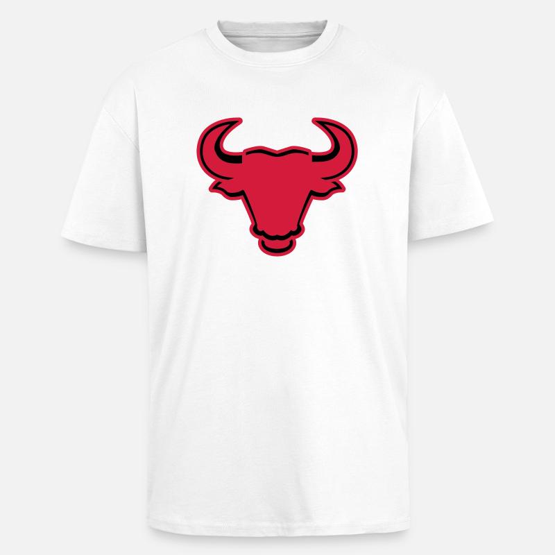 stier___f2 - Oversized Heavyweight Unisex T-Shirt - Weiß