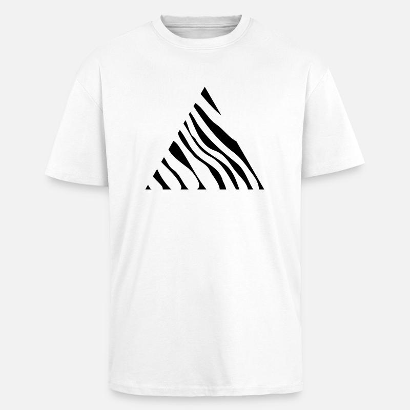 Triangle - T-shirt unisexe oversize épais - blanc