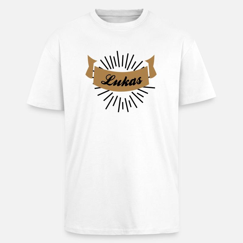 lukas - Oversized Heavyweight Unisex T-Shirt - Weiß