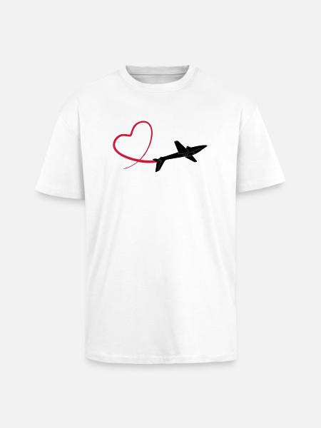 Kunstflug aerobatic Fox - Unisex Oversized Heavyweight T-shirt - white