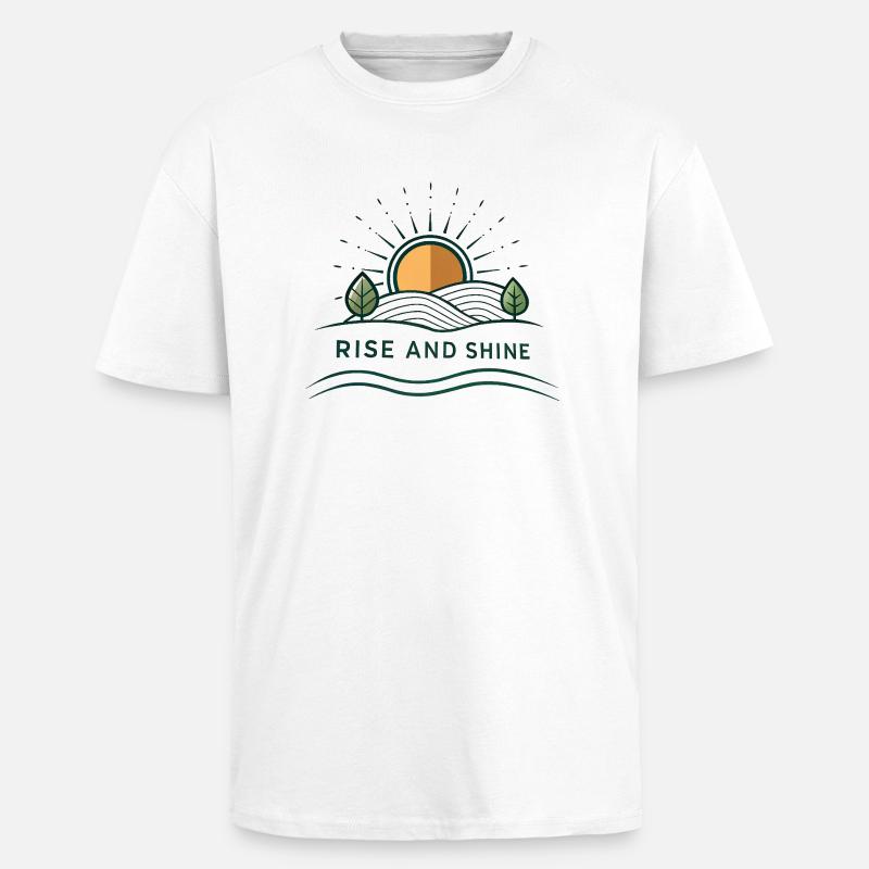 Raus aus den Federn - Oversized Heavyweight Unisex T-Shirt - Weiß
