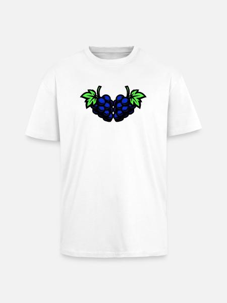 Grapes Grapes - Unisex Oversized Heavyweight T-shirt - white