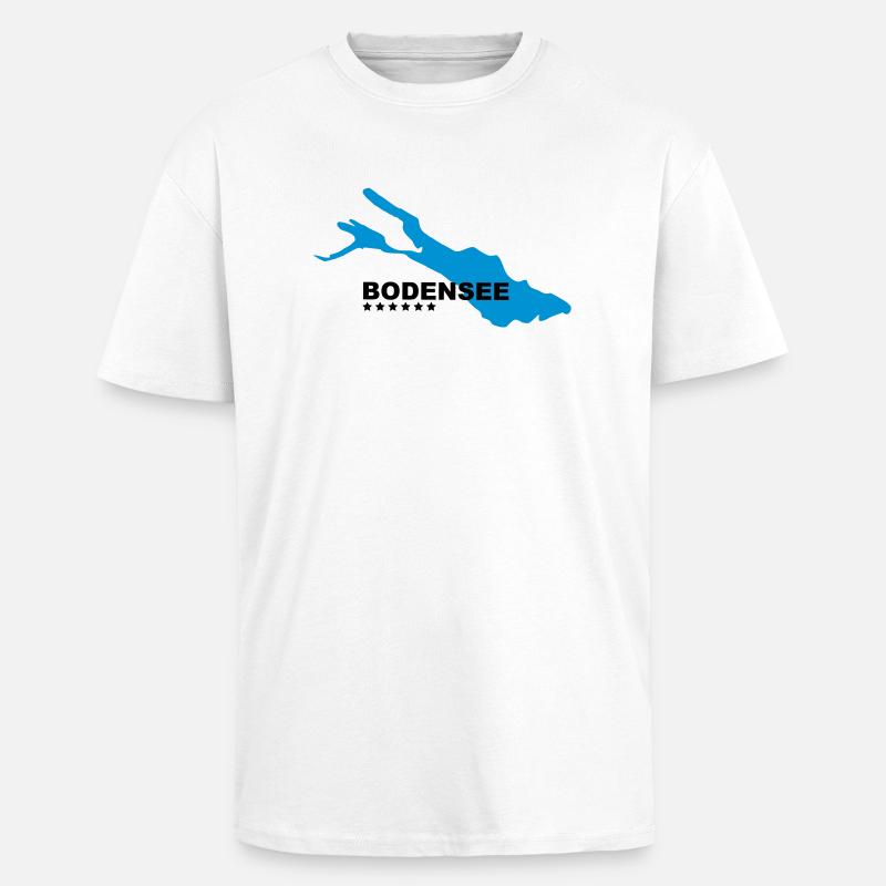 Bodensee - Oversized Heavyweight Unisex T-Shirt - Weiß