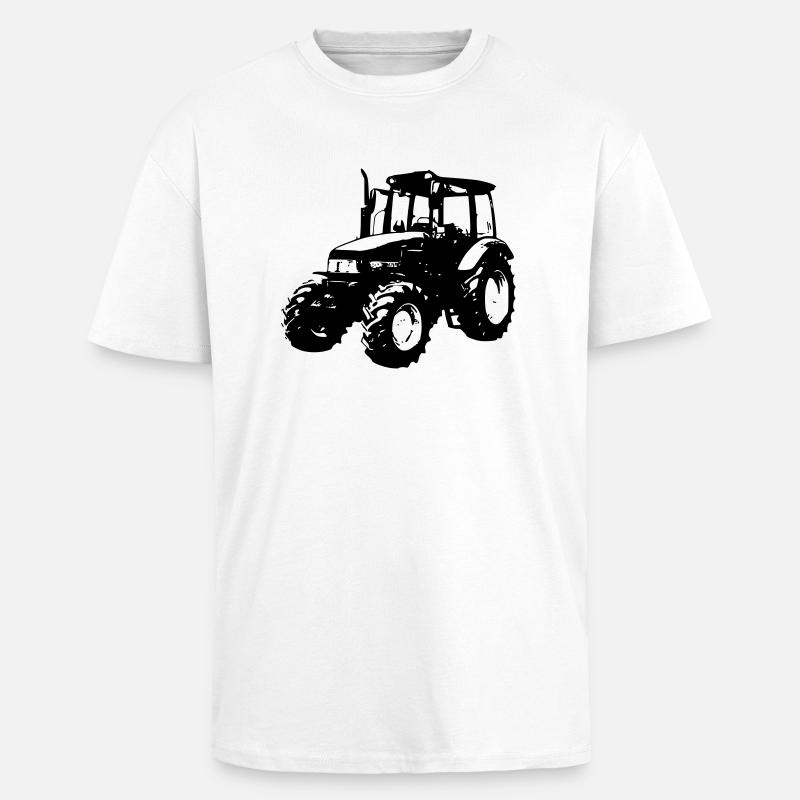 tractor - Unisex Oversized Heavyweight T-shirt - white