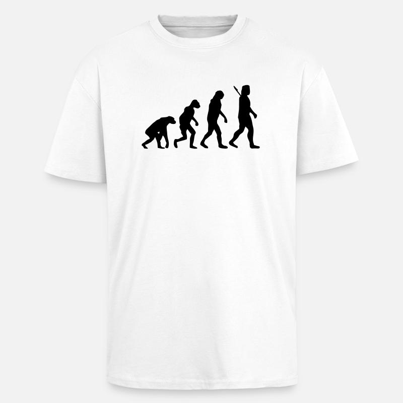 Evolution - Oversized Heavyweight Unisex T-Shirt - Weiß