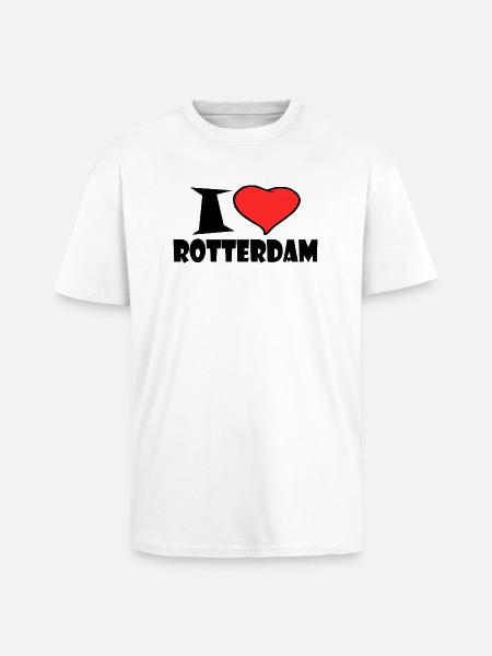 I love Rotterdam - Unisex Oversized Heavyweight T-shirt - white