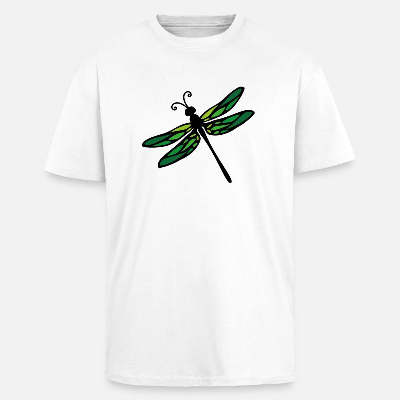 Libelle - Oversized Heavyweight Unisex T-Shirt - Weiß