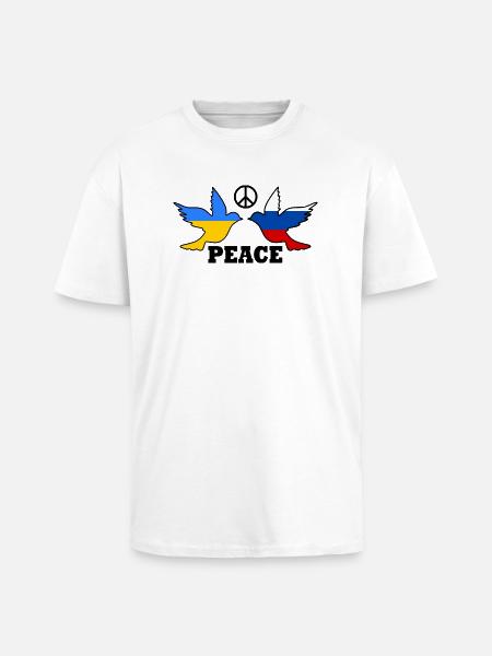 Ukraine - T-shirt unisexe oversize épais - blanc