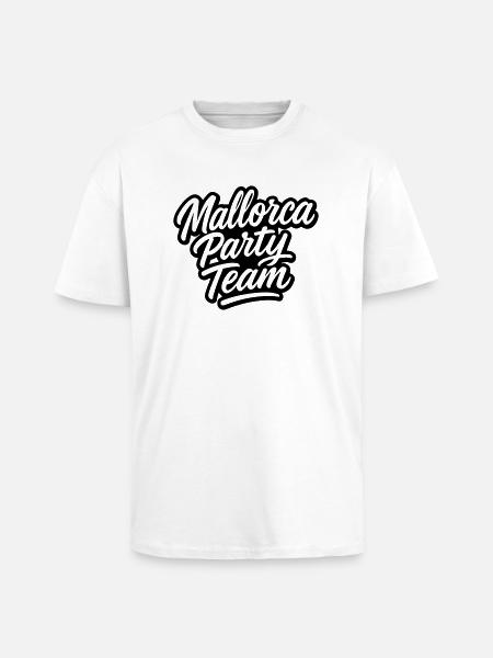 Mallorca Party Team - Unisex Oversized Heavyweight T-shirt - white