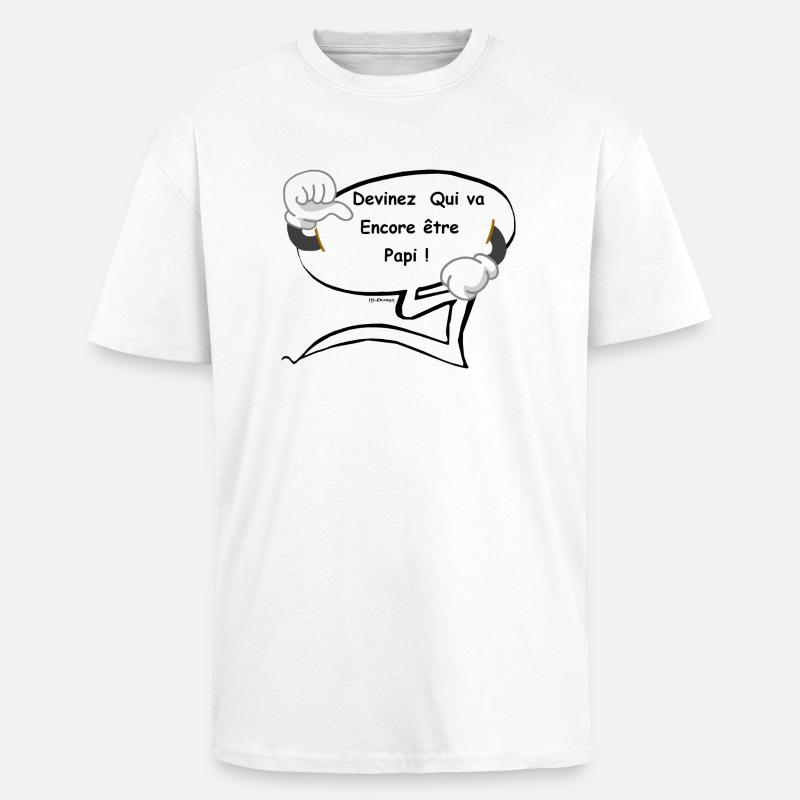 Encore Papi - T-shirt unisexe oversize épais - blanc