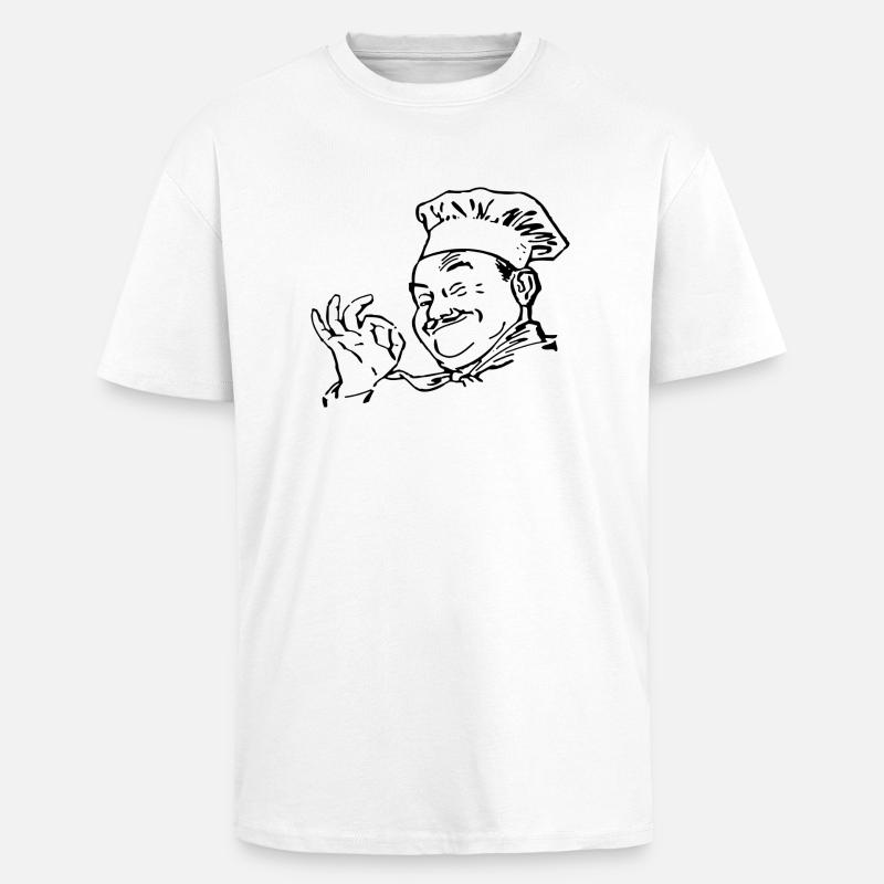 Koch Chefkoch Geschenkidee Geschenk - Oversized Heavyweight Unisex T-Shirt - Weiß