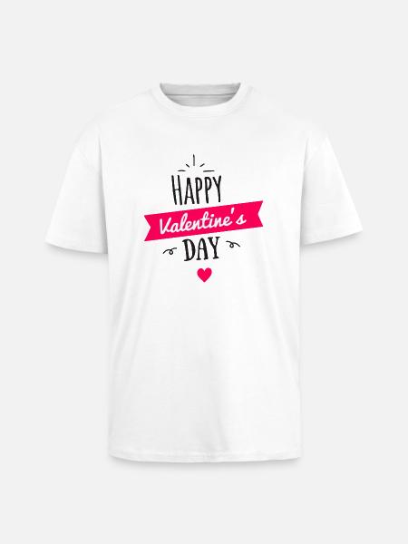 february san balentin - Unisex Oversized Heavyweight T-shirt - white
