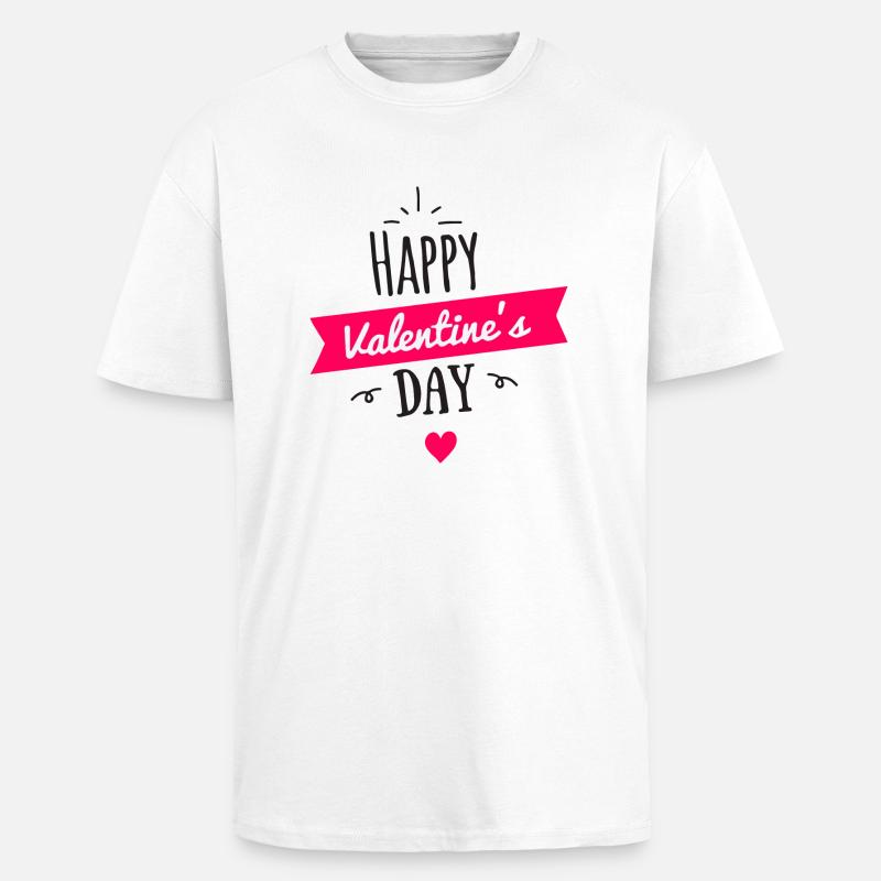 february san balentin - Unisex Oversized Heavyweight T-shirt - white