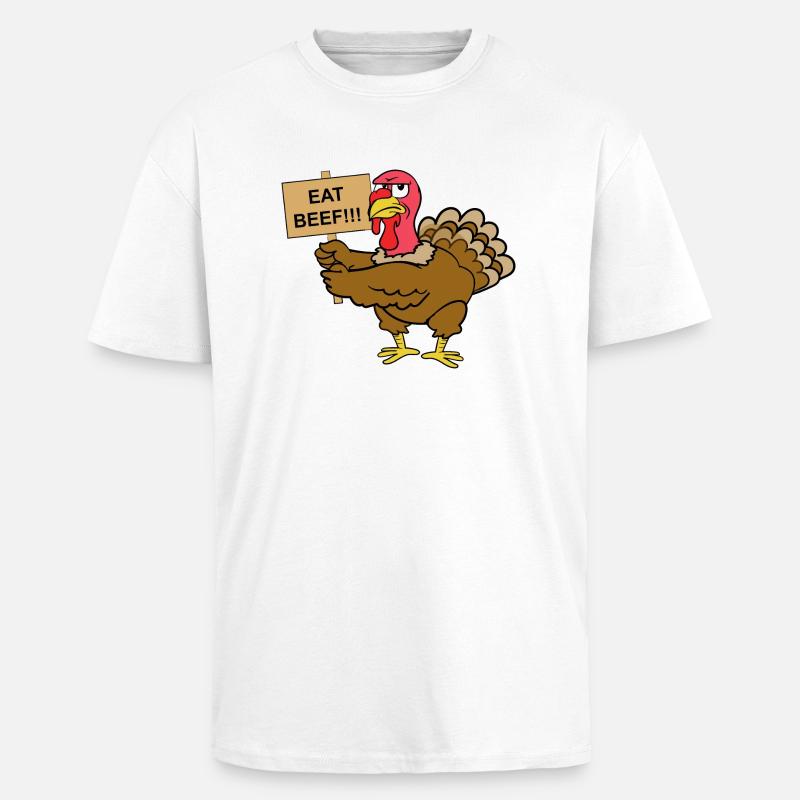 Thanksgiving Truthahn Pute - Oversized Heavyweight Unisex T-Shirt - Weiß