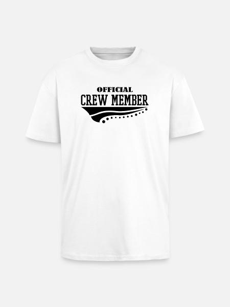 official_crew_member_01 - T-shirt unisexe oversize épais - blanc