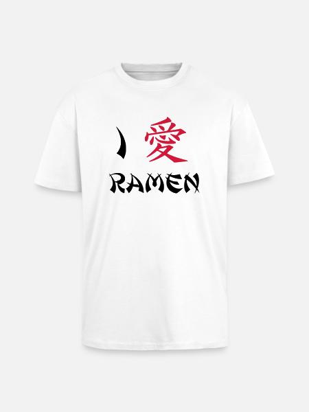 Ich liebe Ramen - Oversized Heavyweight Unisex T-Shirt - Weiß