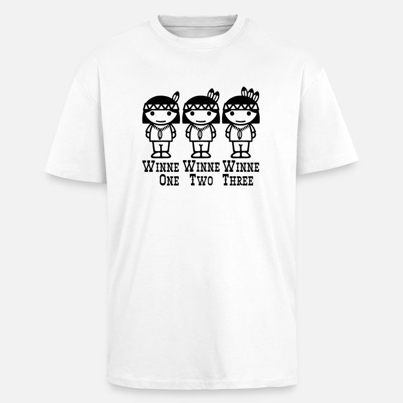 Winne One-Two-Three - T-shirt unisexe oversize épais - blanc