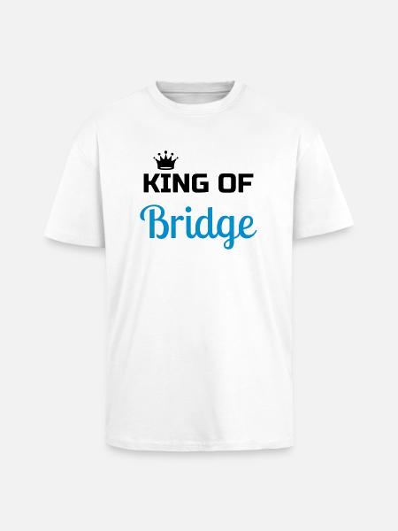 bridge / bridgeur / bridgeuse / cartes - T-shirt unisexe oversize épais - blanc