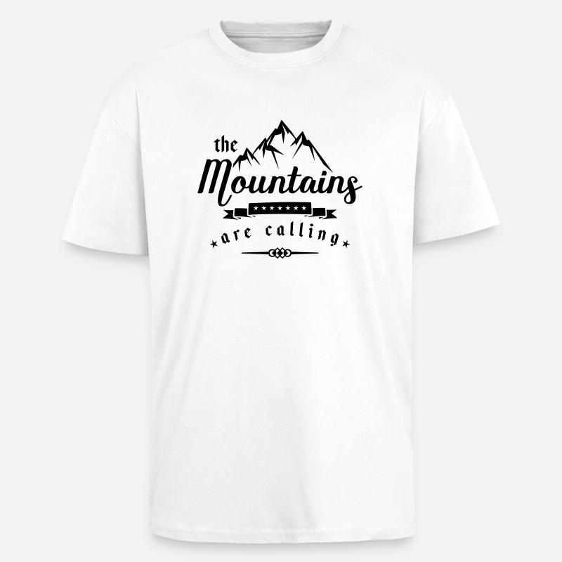 mountains are calling design - Oversized Heavyweight Unisex T-Shirt - Weiß