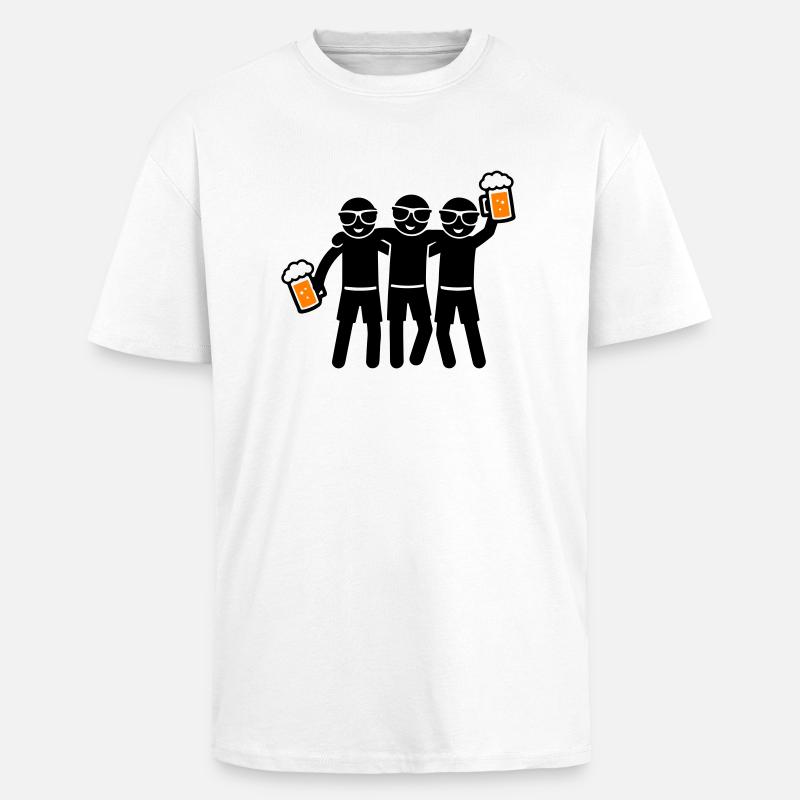 Party Team Beer Group - T-shirt unisexe oversize épais - blanc