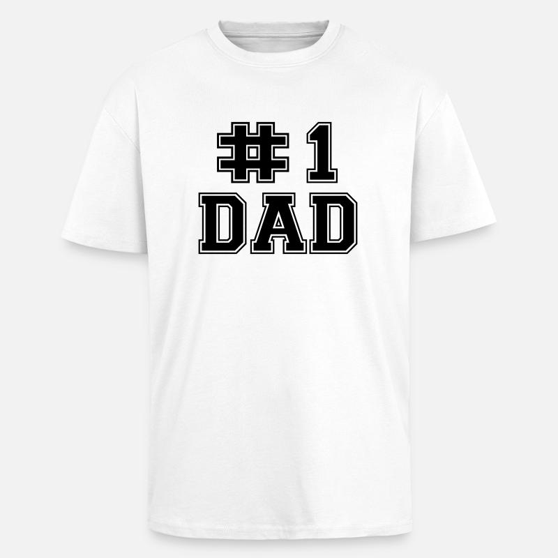 Numer Un papa - T-shirt unisexe oversize épais - blanc