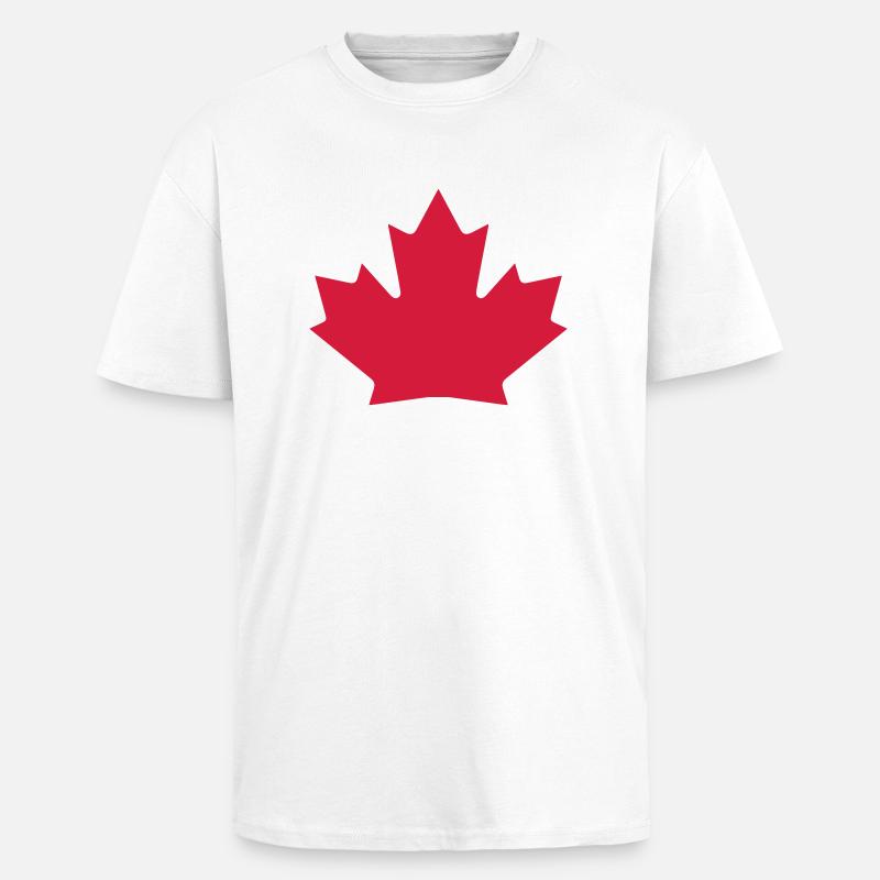 Canada Maple Leaf - Oversized Heavyweight Unisex T-Shirt - Weiß