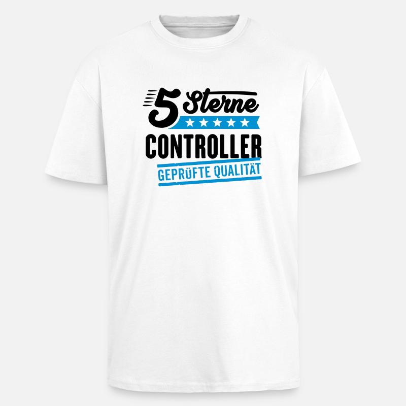 5Sterne Controller - Oversized Heavyweight Unisex T-Shirt - Weiß
