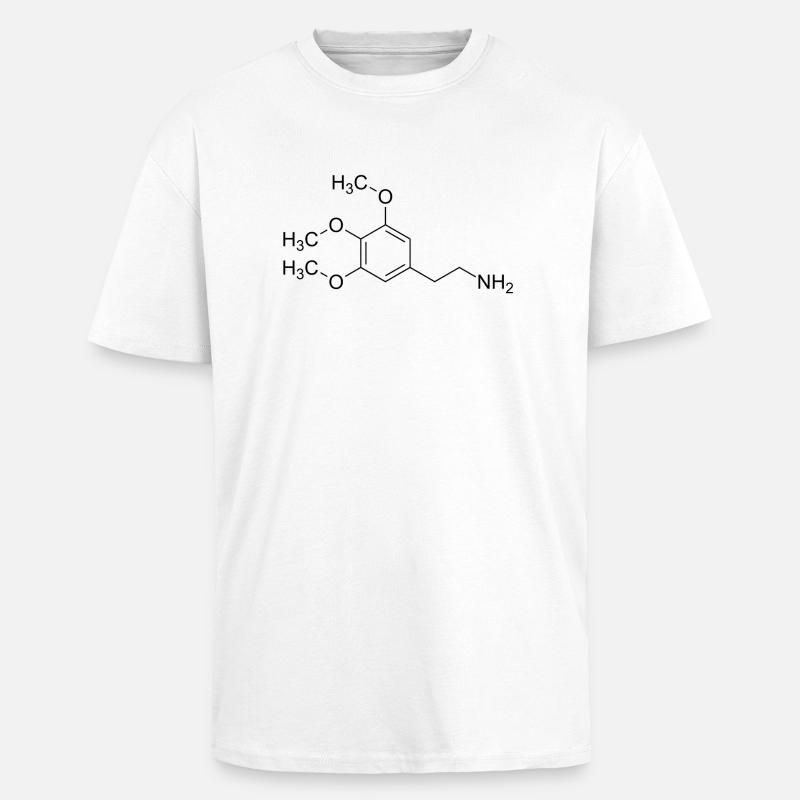 Mescalin Meskalin Strukturformel - Oversized Heavyweight Unisex T-Shirt - Weiß