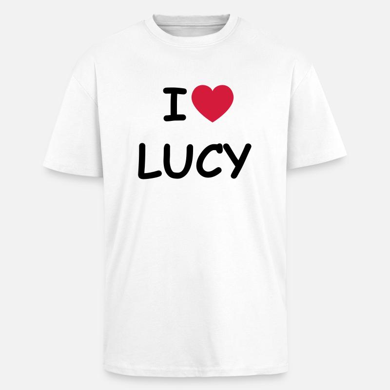 I love Lucy - Oversized Heavyweight Unisex T-Shirt - Weiß