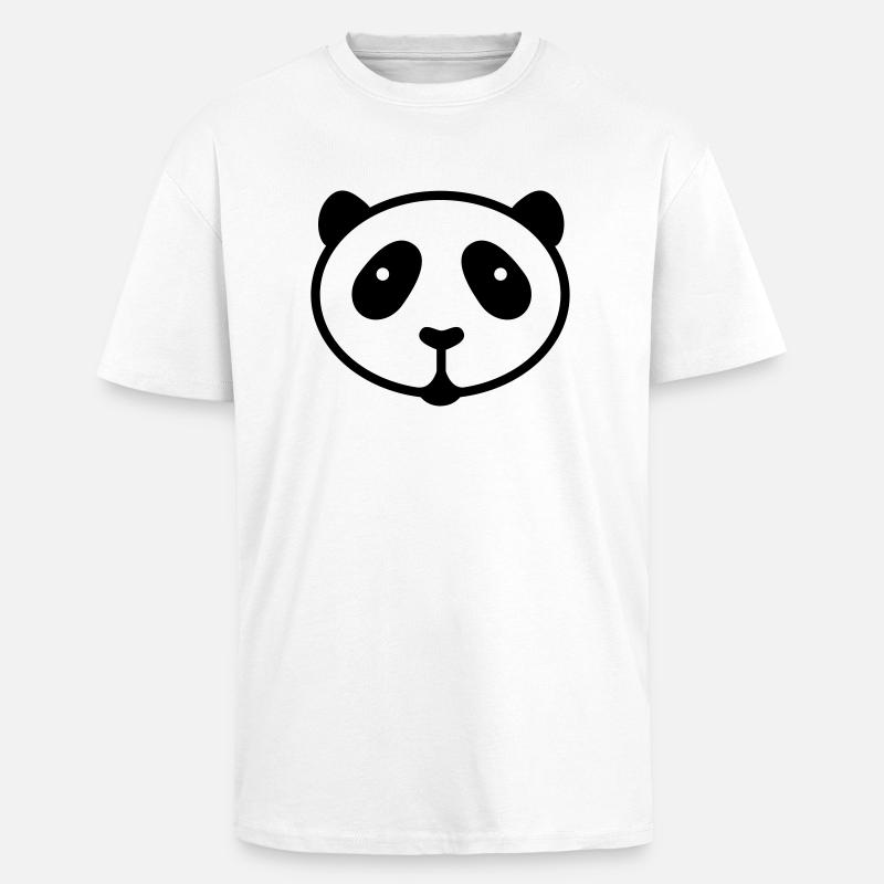 panda - Oversized Heavyweight Unisex T-Shirt - Weiß