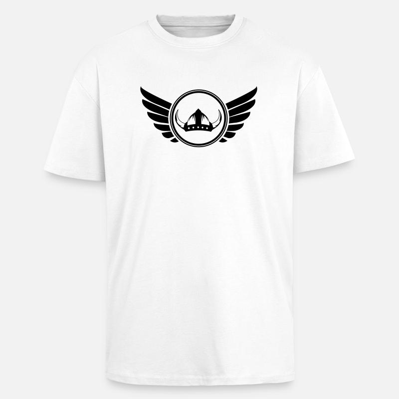 wikinger_wappen_01 - Oversized Heavyweight Unisex T-Shirt - Weiß