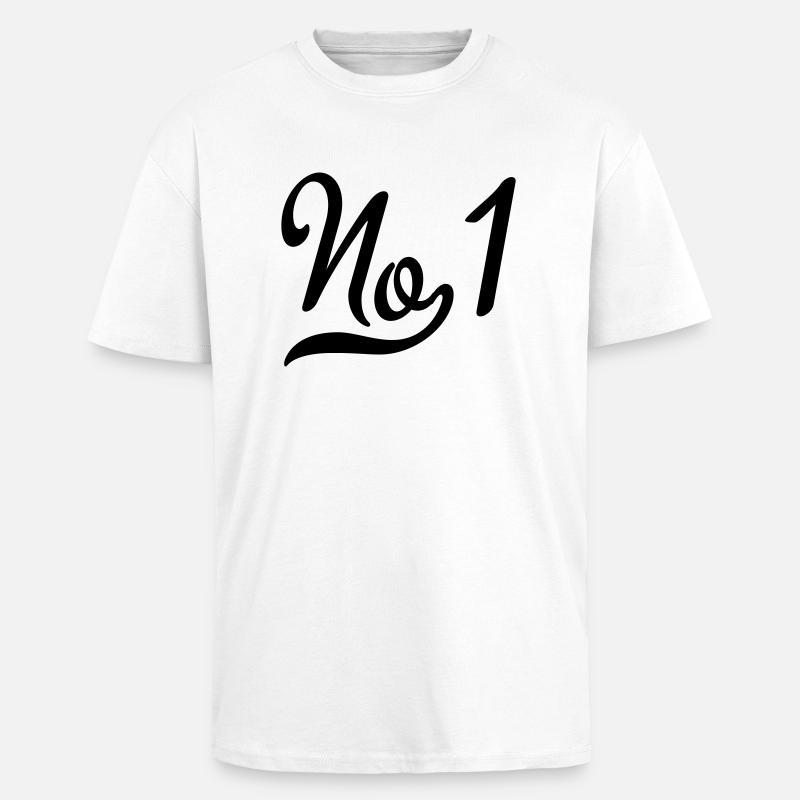 Nummer eins - Oversized Heavyweight Unisex T-Shirt - Weiß