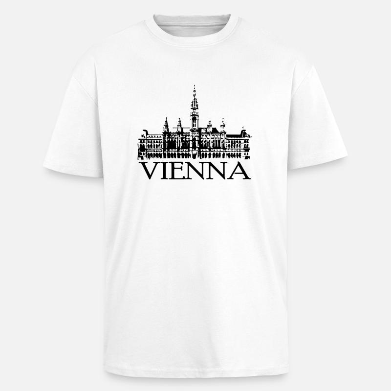 vienna - Oversized Heavyweight Unisex T-Shirt - Weiß