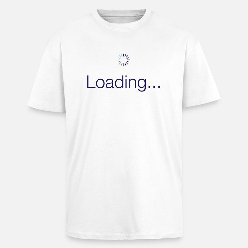 Loading - Oversized Heavyweight Unisex T-Shirt - Weiß