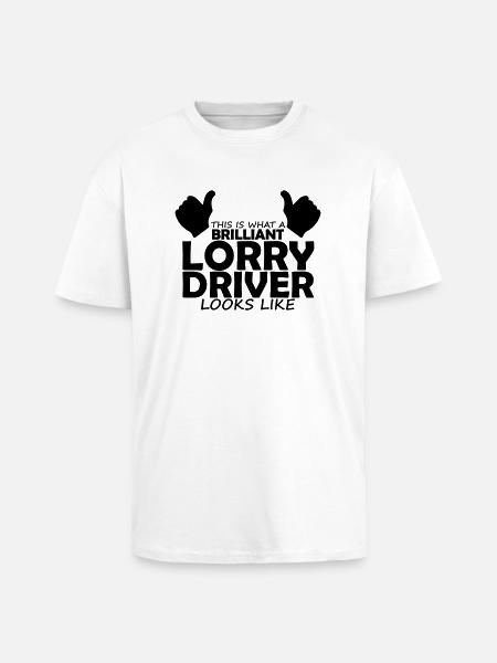brilliant lorry driver - Unisex Oversized Heavyweight T-shirt - white