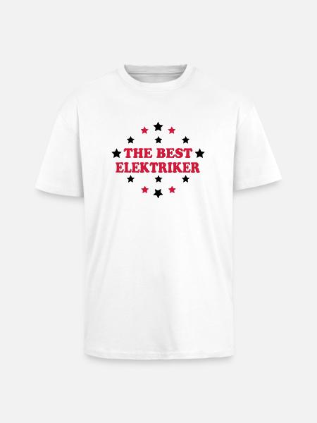 The best elektriker - Unisex Oversized Heavyweight T-shirt - white