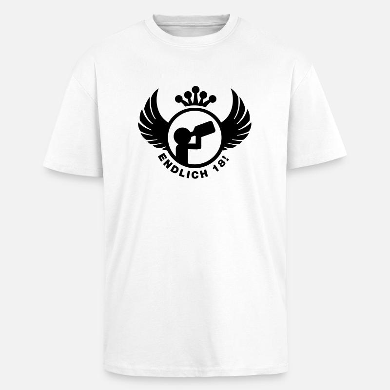 Endlich 18! Design - Oversized Heavyweight Unisex T-Shirt - Weiß