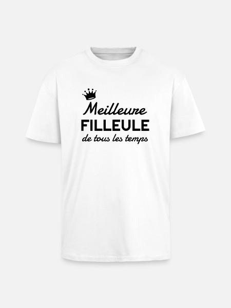Filleul / Filleule / Parrain / Marraine / Bébé - Unisex Oversized Heavyweight T-shirt - white