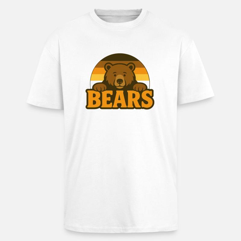Bears Bearflag Pride Outfit - Oversized Heavyweight Unisex T-Shirt - Weiß