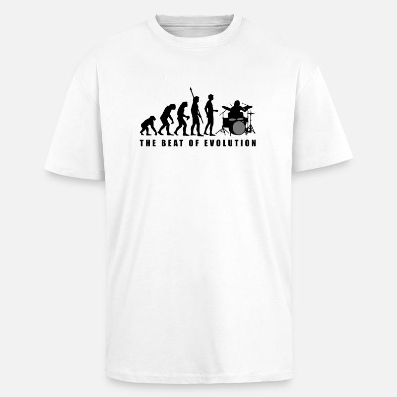 evolution_drummer_c_2c - Oversized Heavyweight Unisex T-Shirt - Weiß